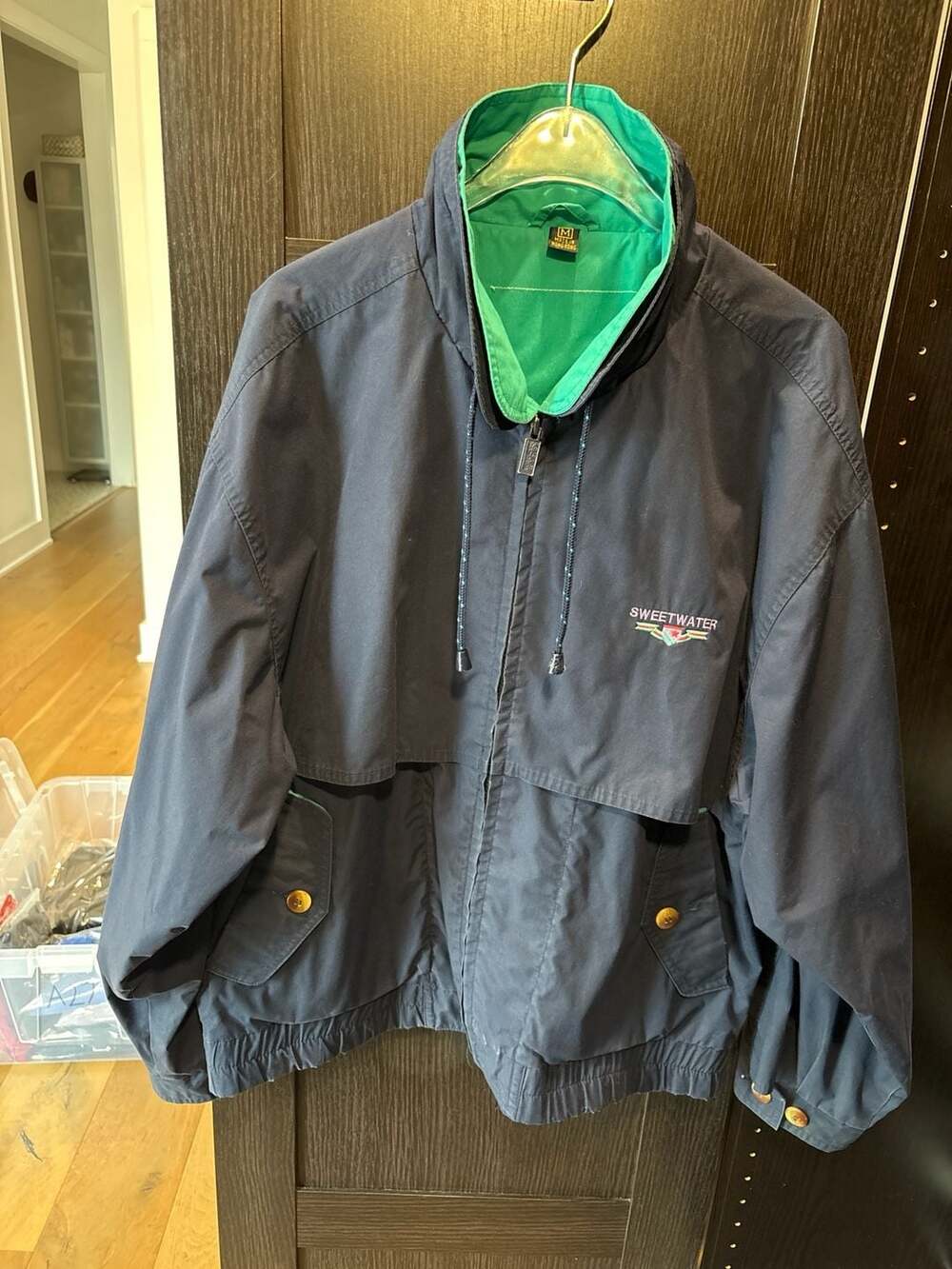 Gear For Sports Vintage Sweetwater Navy Blue Windbreaker Jacket Size M gorpcore